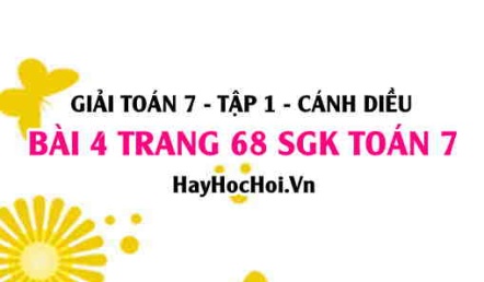 Giải bài 4 trang 68 Toán 7 Tập 1 SGK Cánh Diều